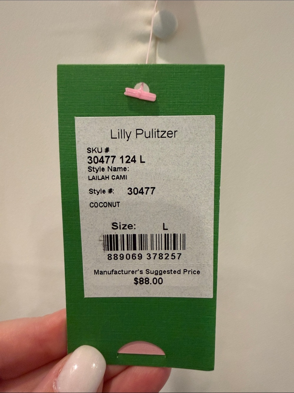 Lilly Pulitzer NWT Laihlah Cami in Coconut - Picture 4 of 5